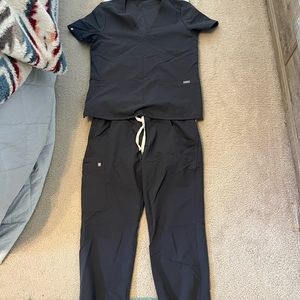 Figs Casma scrub top and Kade cargo bottoms